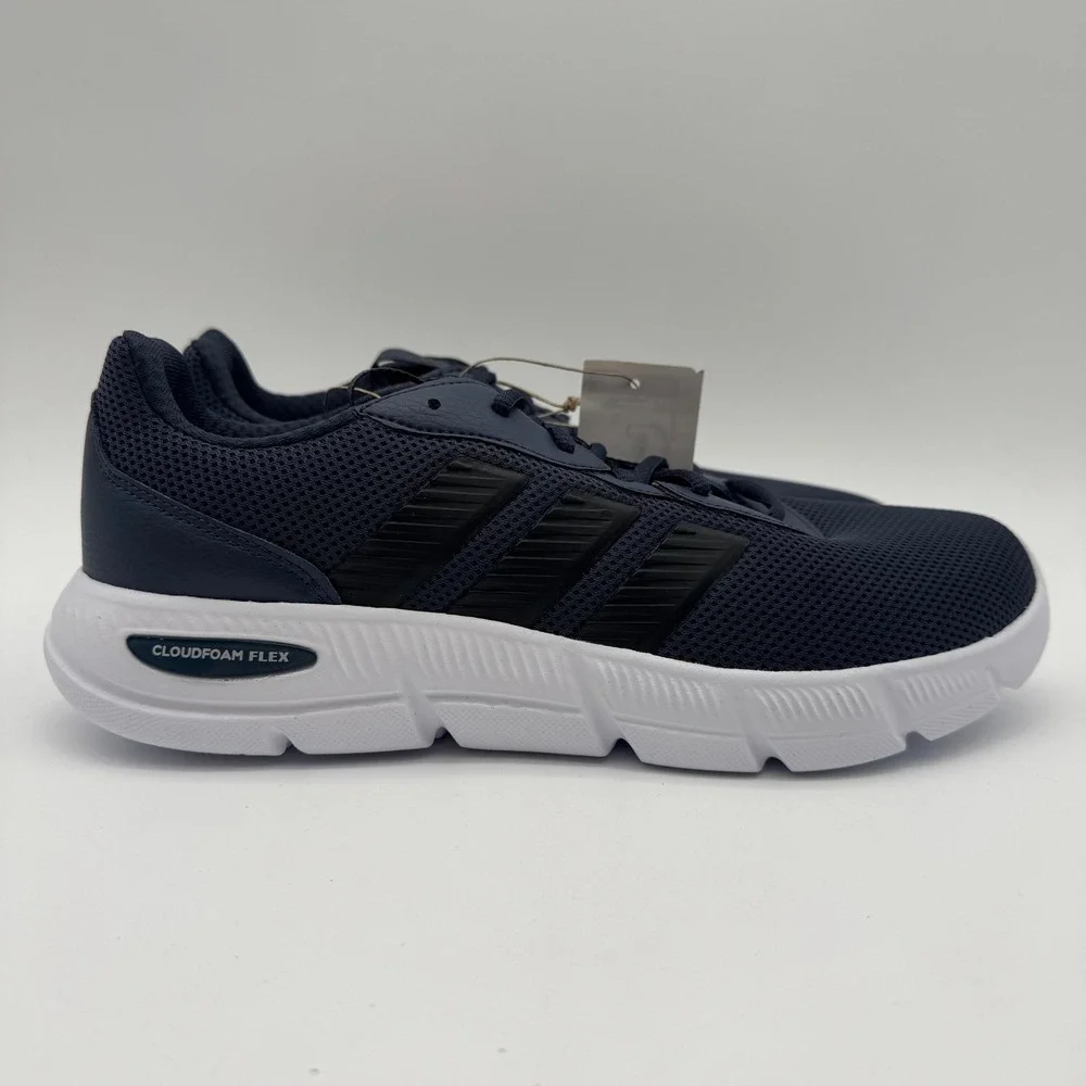 Adidas Cloudfoam Flex Lace Running Shoes‎ Navy Black White Men's Size 8.5 NEW_3